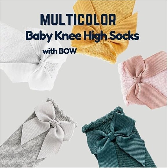 Bow Knee Sock Bundle x5 Set B - Picture 3 of 8